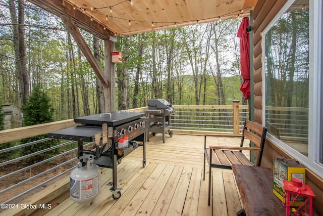 deck with grilling area