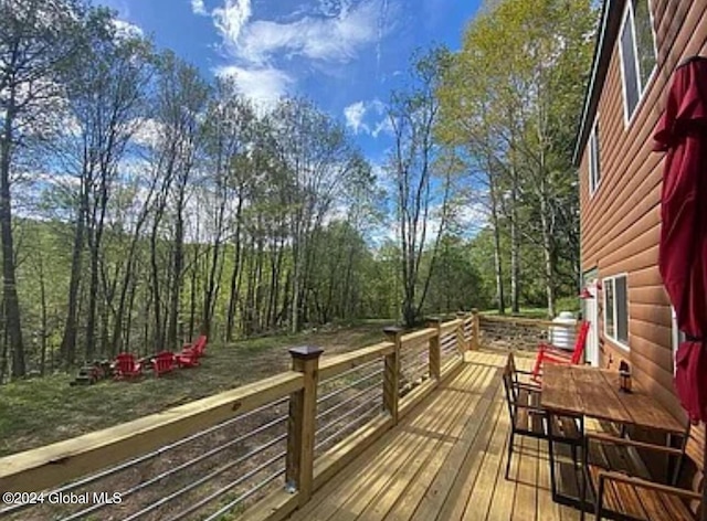 view of wooden terrace