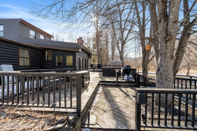 view of wooden deck