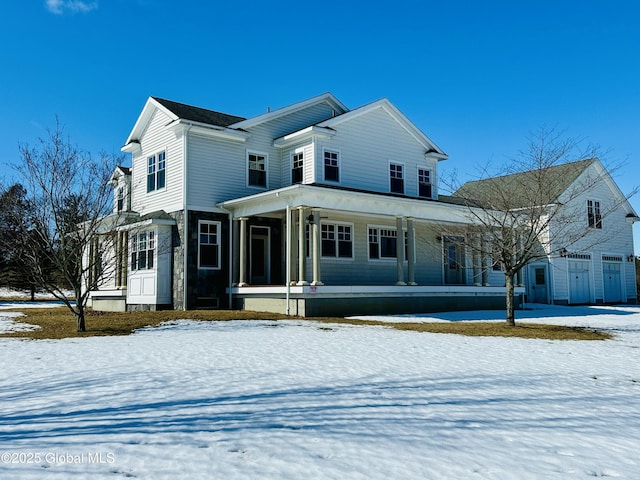 view of front of house featuring covered porch