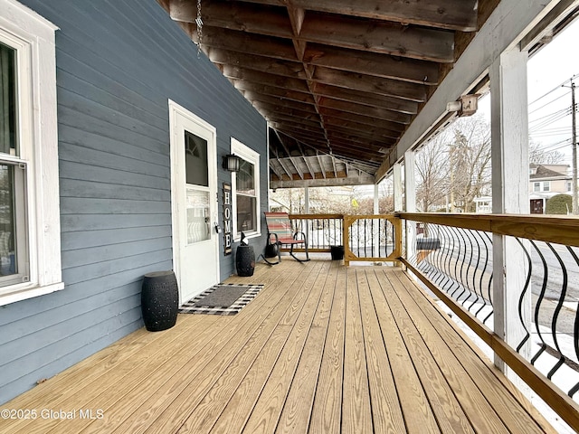 view of wooden terrace