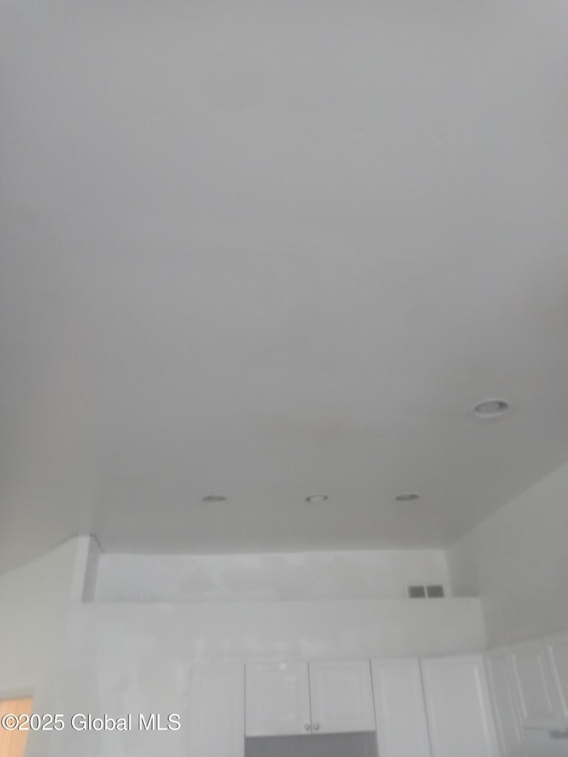 details featuring white cabinetry and visible vents