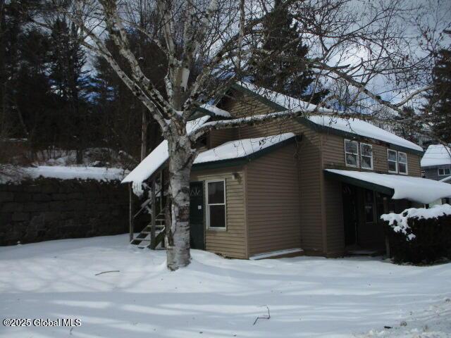 view of snowy exterior