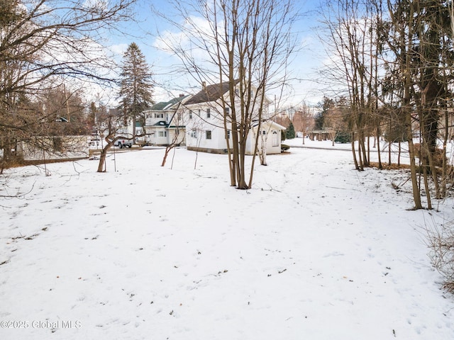 view of snowy yard