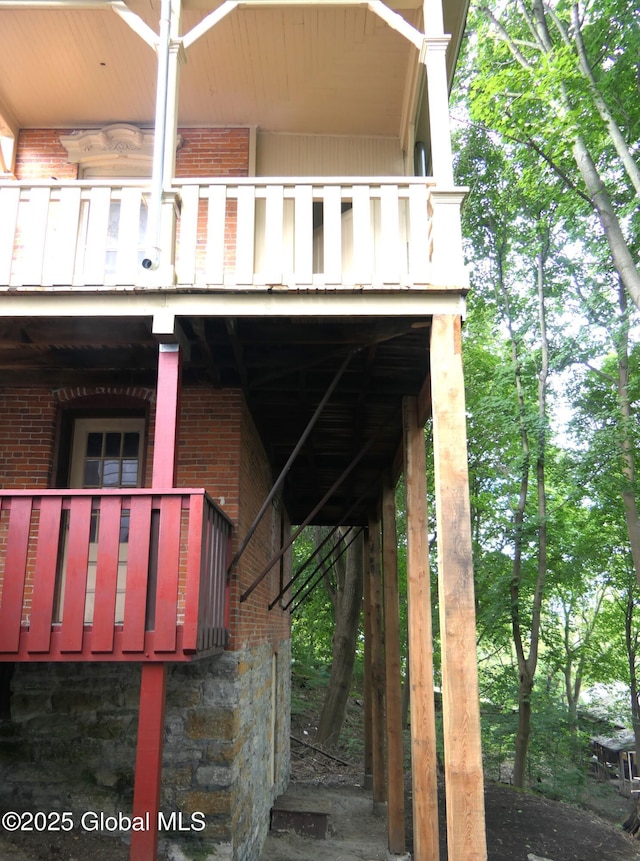 44 Cliff St, Canajoharie Village, NY 13317 - view of side of home featuring brick siding