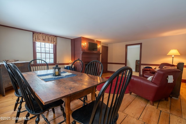 dining room featuring light wood-style flooring