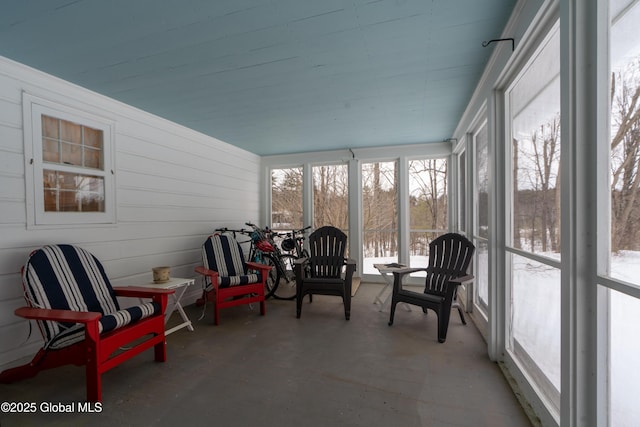 view of sunroom