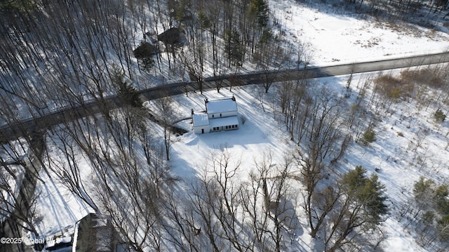 view of snowy aerial view