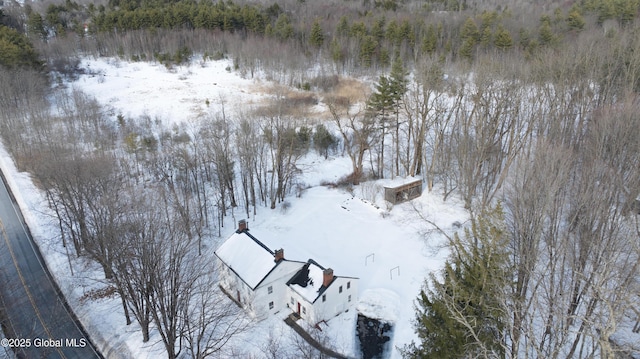 view of snowy aerial view