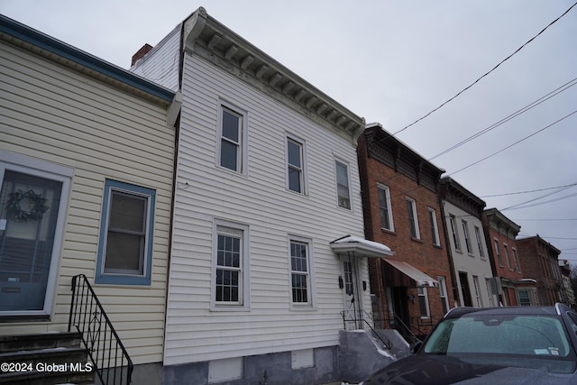 view of home's exterior featuring entry steps