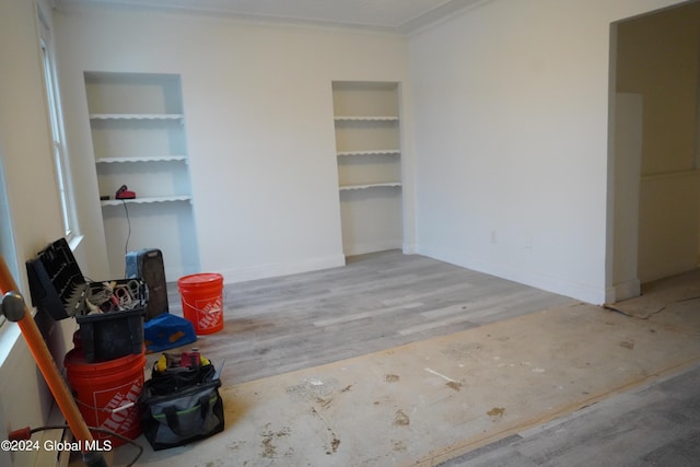 interior space with baseboards