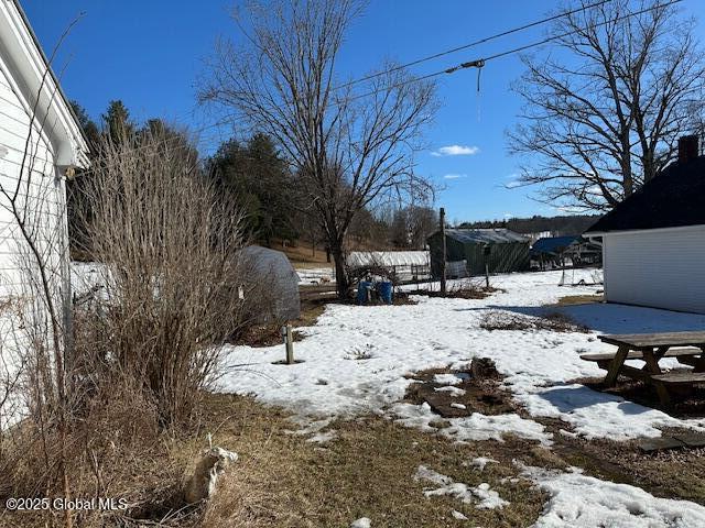 view of snowy yard