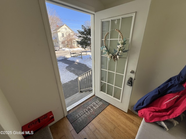 entryway featuring wood finished floors