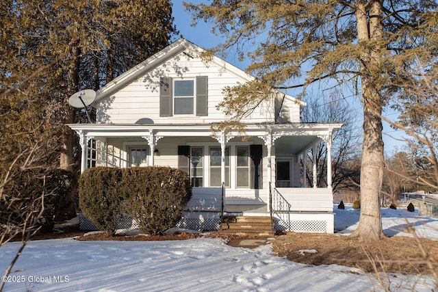 view of front of house with covered porch