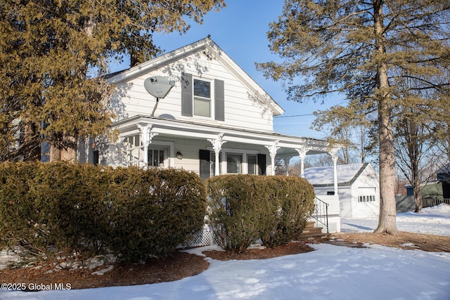 view of front facade with covered porch