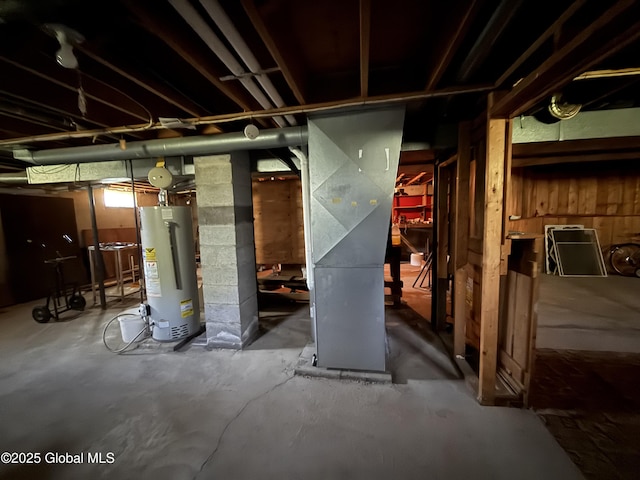 24 Regina Ln, Amsterdam, NY 12010 - unfinished basement with water heater and heating unit