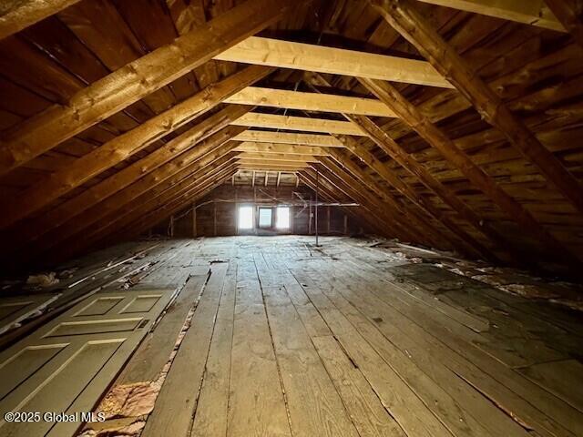 view of attic