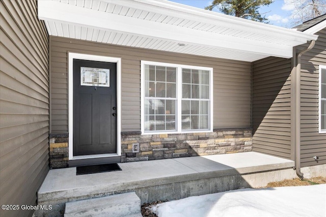 13 Alexander Way, Hudson Falls, NY 12839 - view of exterior entry with stone siding