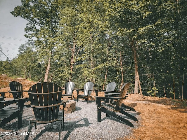 724 Green Lake Rd, Athens, NY 12015 - exterior space featuring an outdoor fire pit and a patio