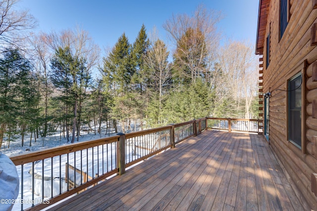 view of wooden terrace