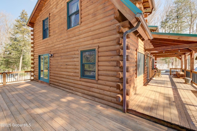 view of wooden deck