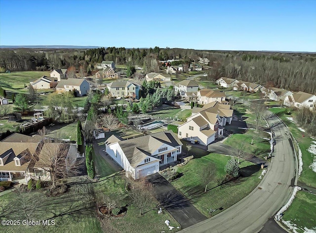 drone / aerial view featuring a residential view