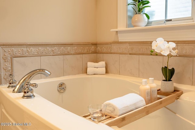 full bath featuring a garden tub