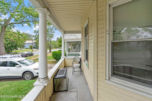 view of patio featuring covered porch