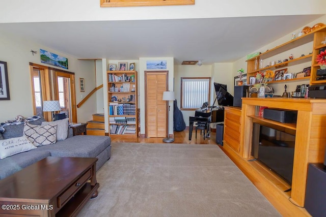 living room with light wood-style flooring