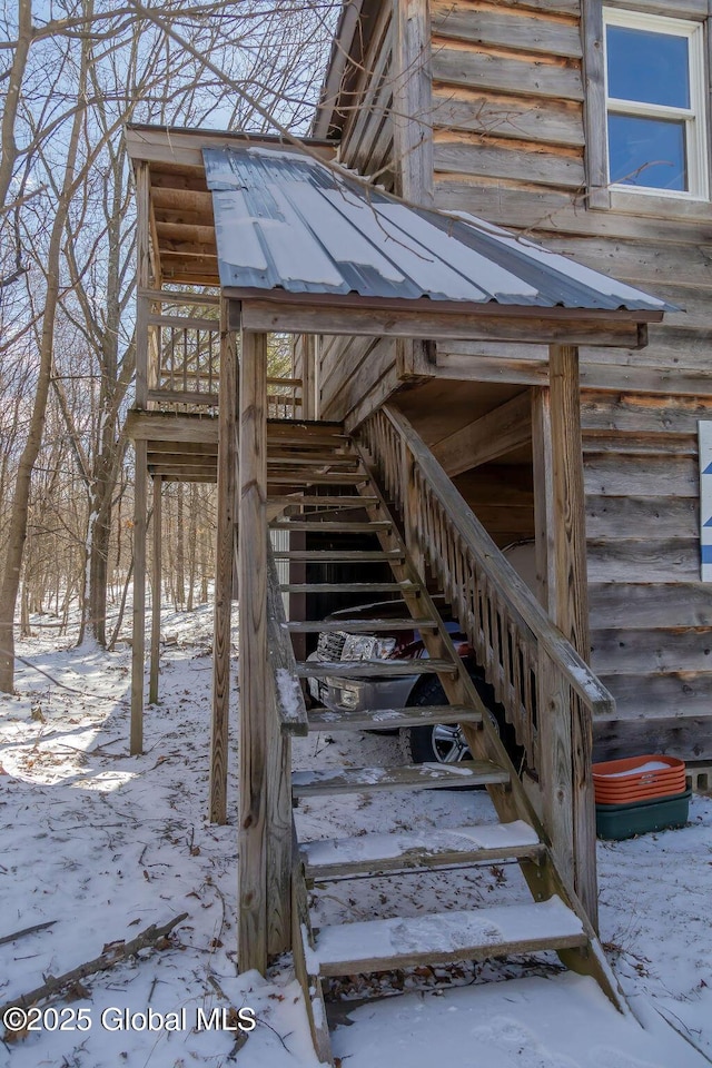 exterior space with stairway