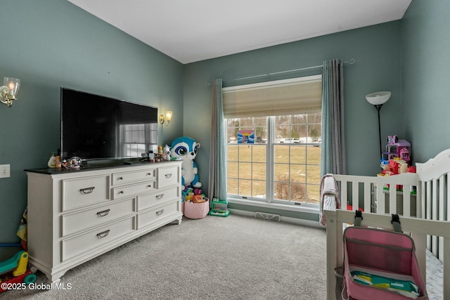 bedroom with carpet floors