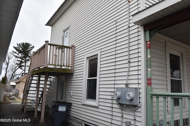 view of property exterior with stairs