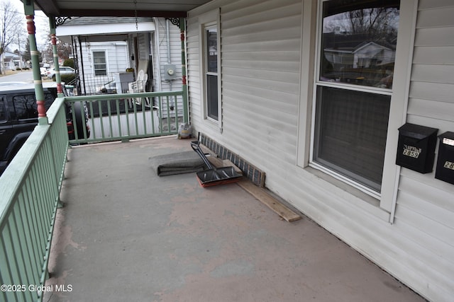 view of patio with a porch