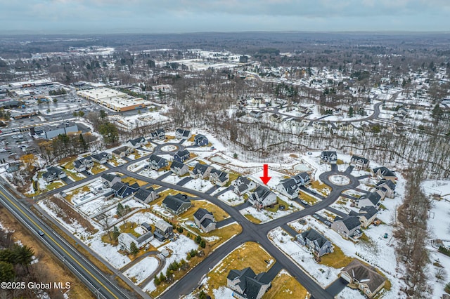 view of snowy aerial view