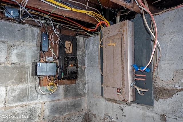 utility room featuring electric panel