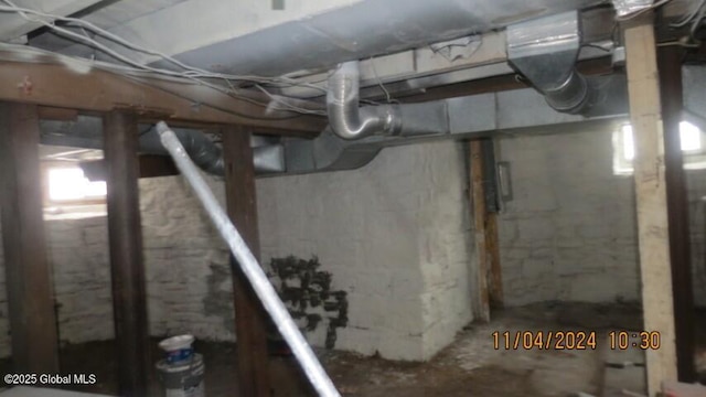 view of basement