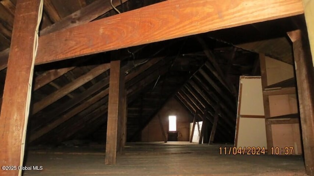 view of attic