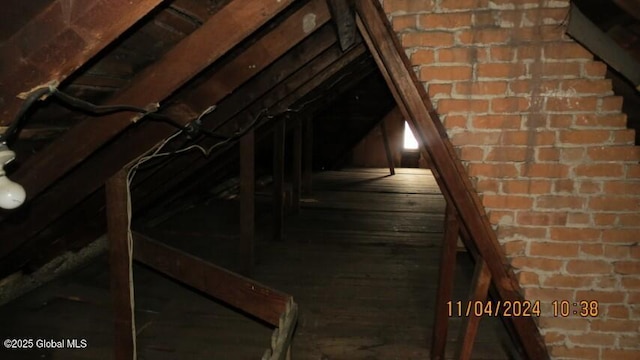 view of attic