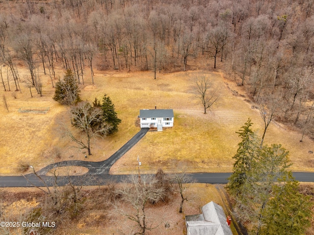 aerial view featuring a rural view