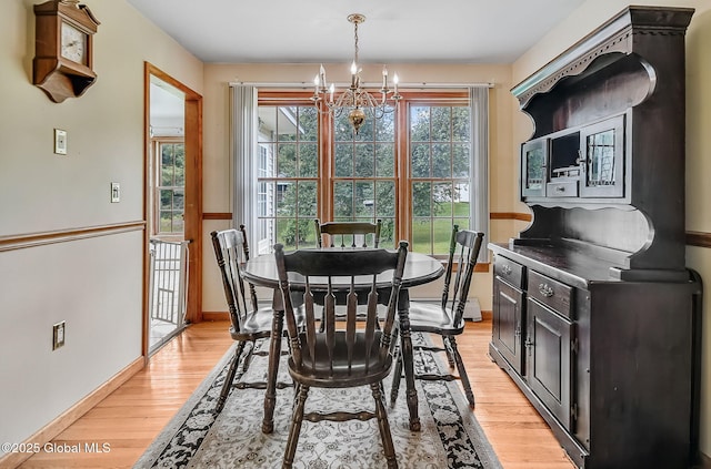 18 Johnson Ln, Poestenkill, NY 12018 - dining space featuring a chandelier and light wood-style flooring