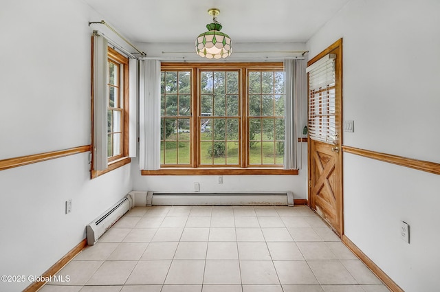 18 Johnson Ln, Poestenkill, NY 12018 - unfurnished sunroom with a baseboard heating unit