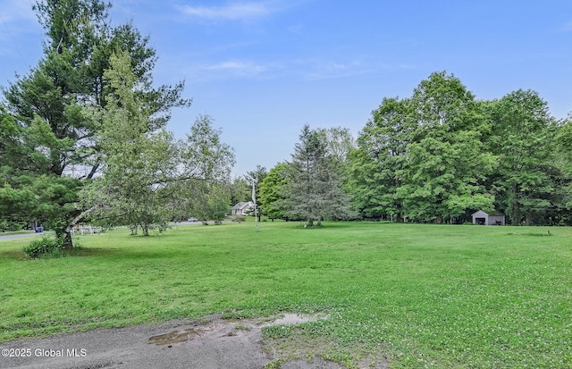 18 Johnson Ln, Poestenkill, NY 12018 - view of green lawn featuring a storage shed
