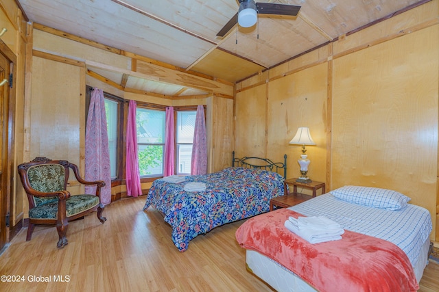 bedroom with wood finished floors