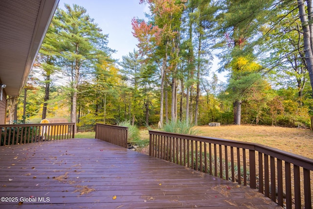 view of wooden terrace