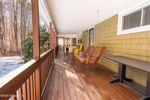 view of wooden terrace