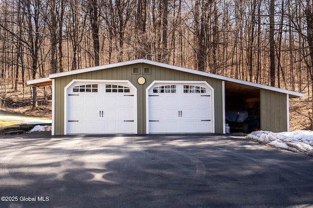 garage with a detached garage