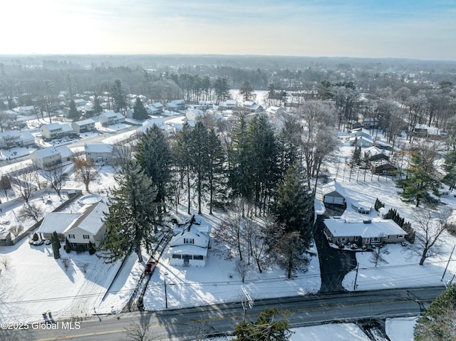 view of snowy aerial view