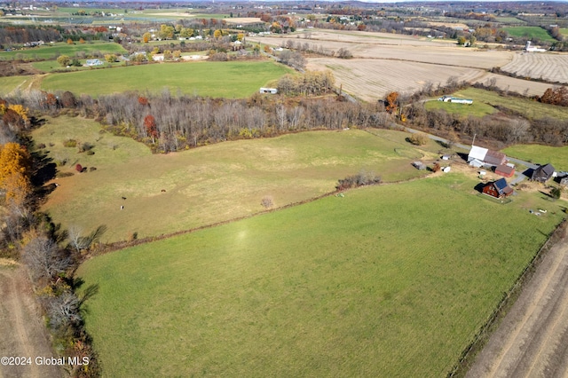 drone / aerial view with a rural view