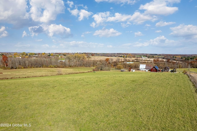 view of yard featuring a rural view