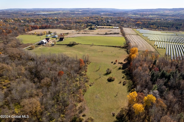 bird's eye view with a rural view